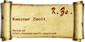 Kaszner Zsolt névjegykártya